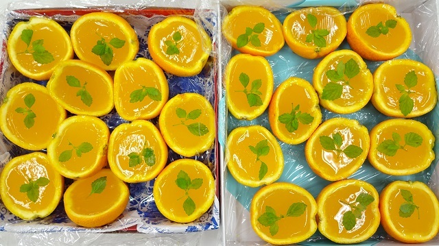 涼やか自然な甘みの"てづくりオレンジゼリー"