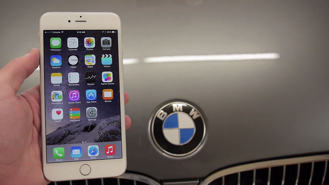 BMWでiphone6 plusを踏むとどうなるか