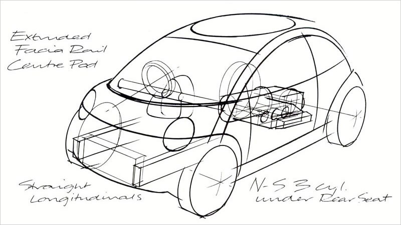 ミニの歴史ドキュメンタリー。初代BMWミニの試作機の姿も