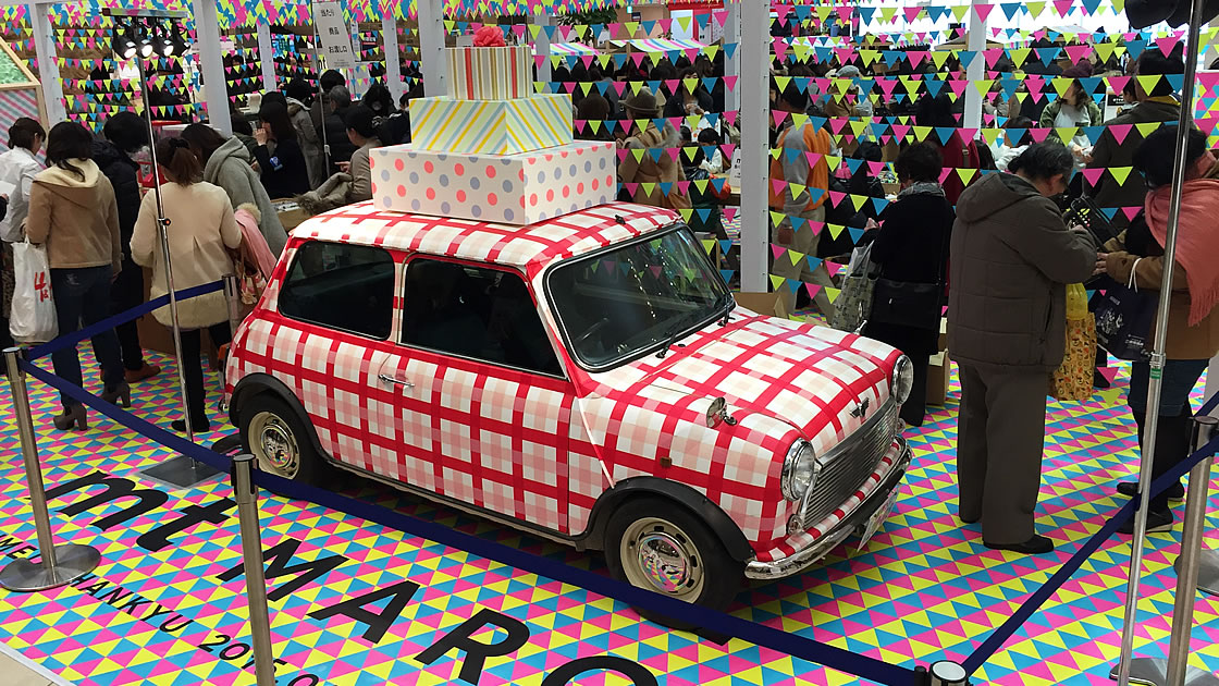 これはカワイイ マスキングテープでアレンジされたmini 大阪で展示中 Club Cars